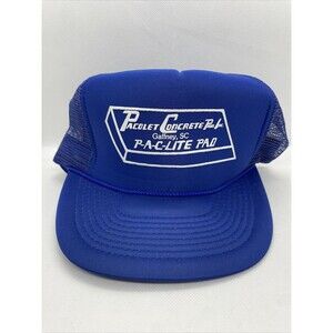 Vintage Pacolet Concrete SC  Snapback Trucker Mesh Cap Hat Blue Cobra Caps